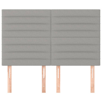 Kopfteil Hellgrau 144x5x118/128 cm Stoff