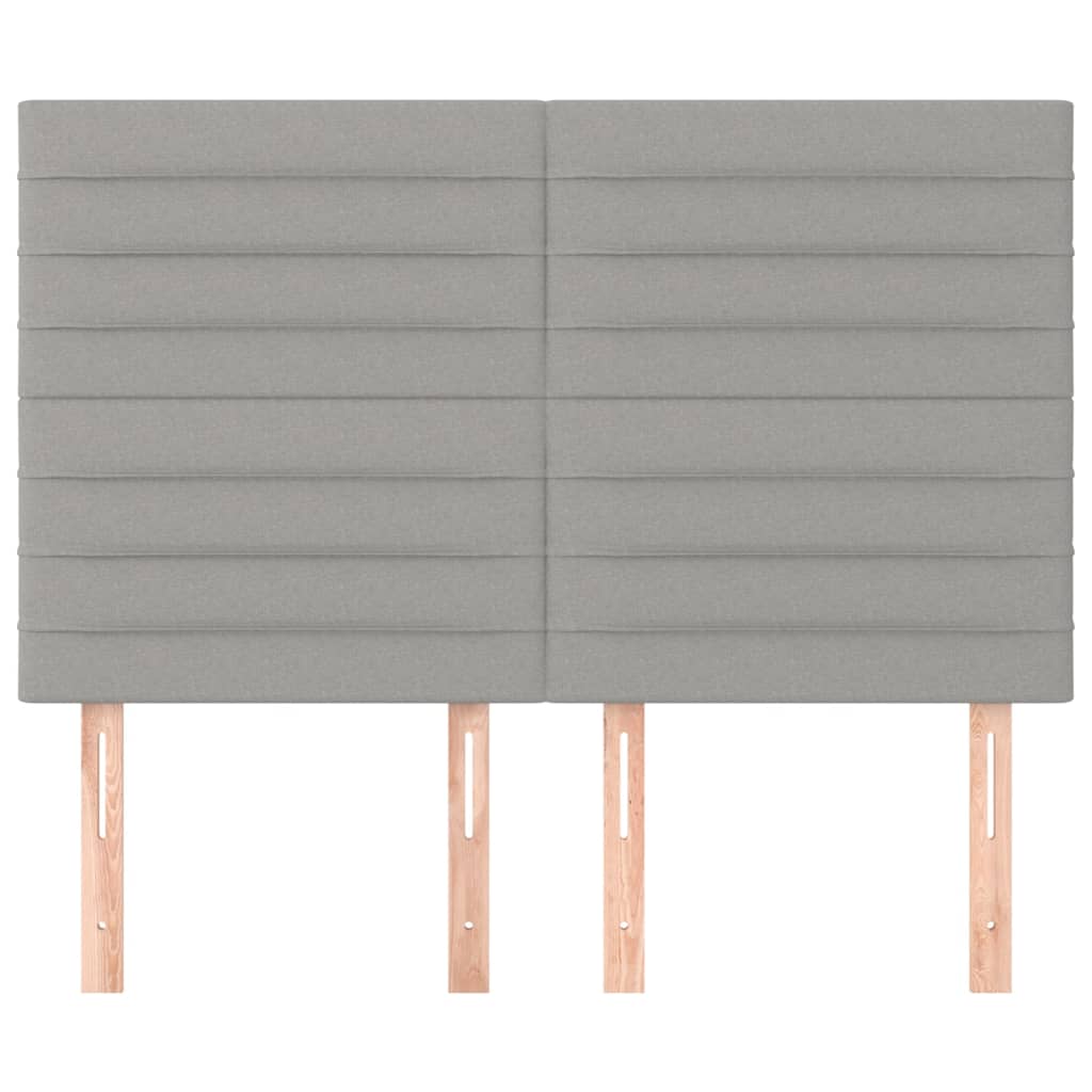 Kopfteil Hellgrau 144x5x118/128 cm Stoff