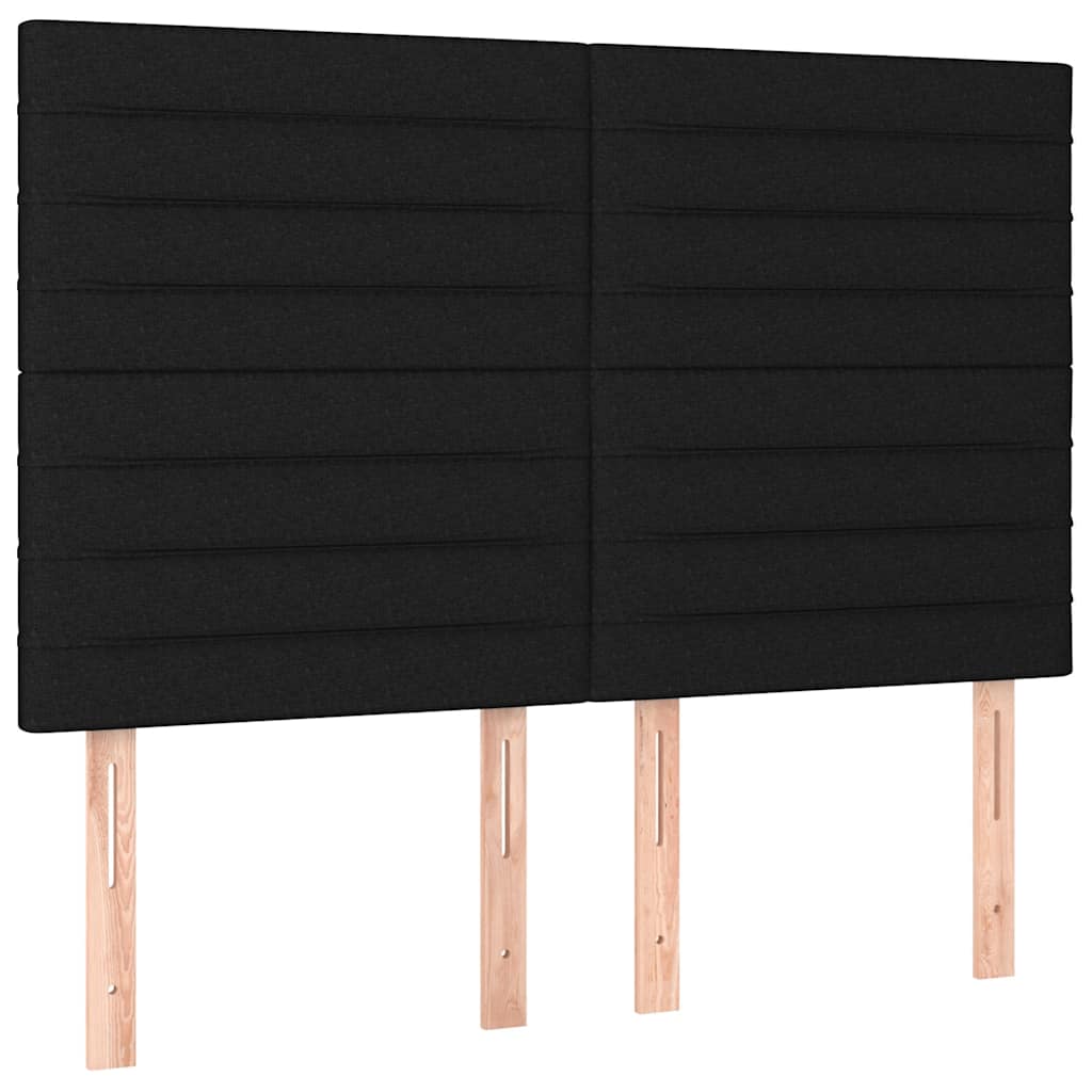 Kopfteil Schwarz 144x5x118/128 cm Stoff