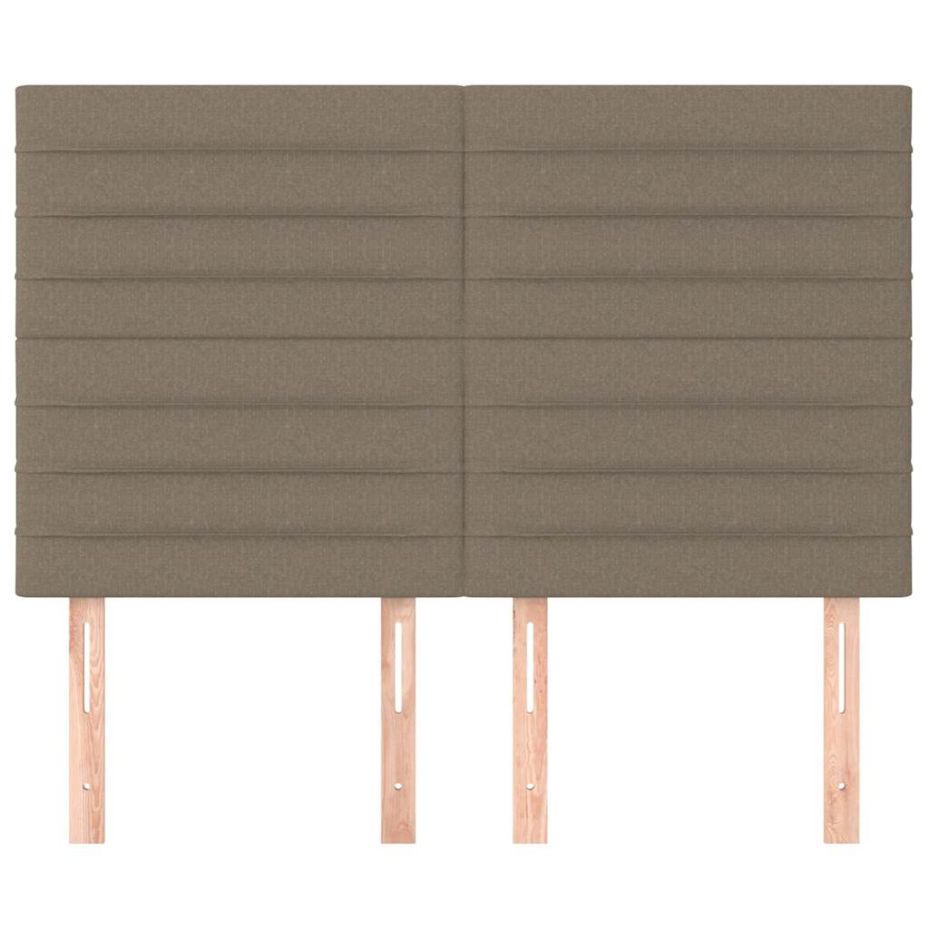 Kopfteil Taupe 144x5x118/128 cm Stoff