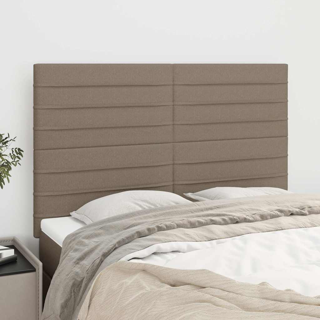Kopfteil Taupe 144x5x118/128 cm Stoff