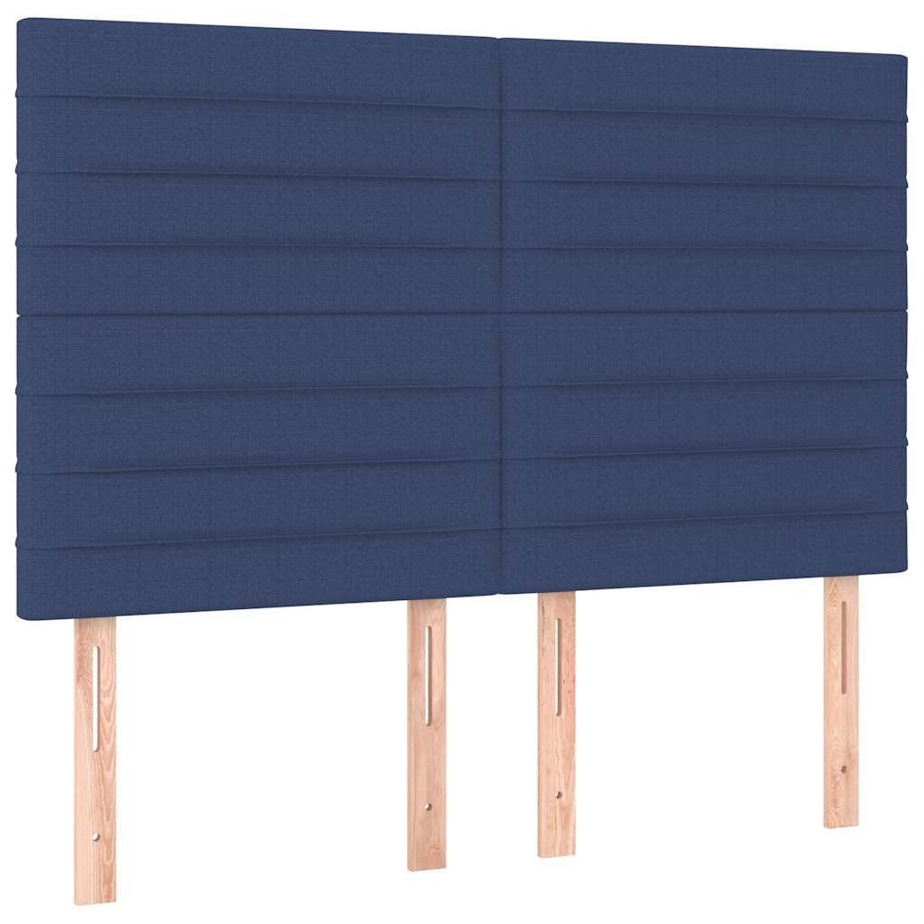 Kopfteil Blau 144x5x118/128 cm Stoff