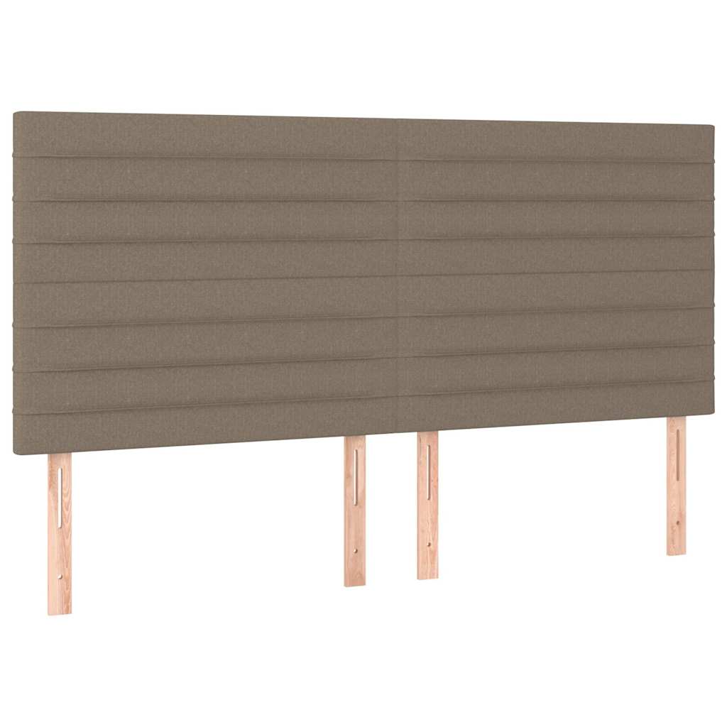 Kopfteil Taupe 160x5x118/128 cm Stoff