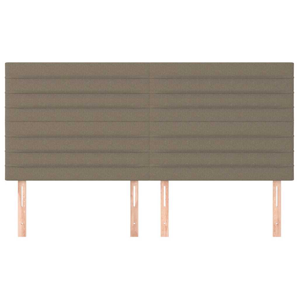 Kopfteil Taupe 160x5x118/128 cm Stoff