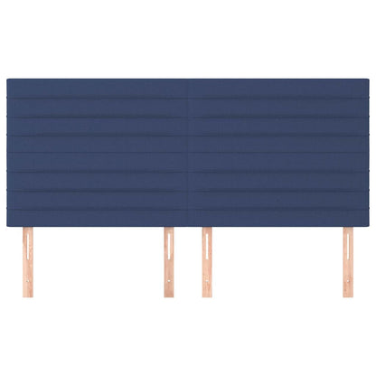 Kopfteil Blau 160x5x118/128 cm Stoff