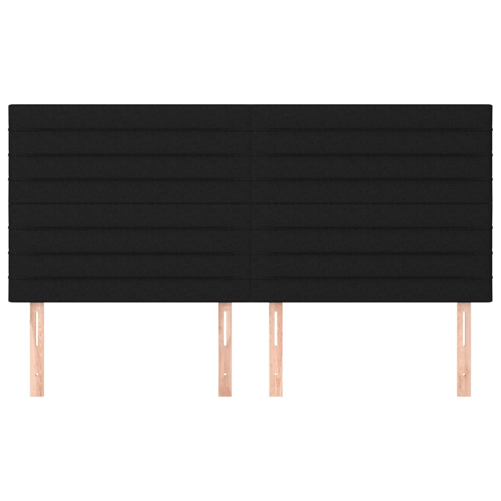 Kopfteil Schwarz 180 x 5 x 118/128 cm Stoff