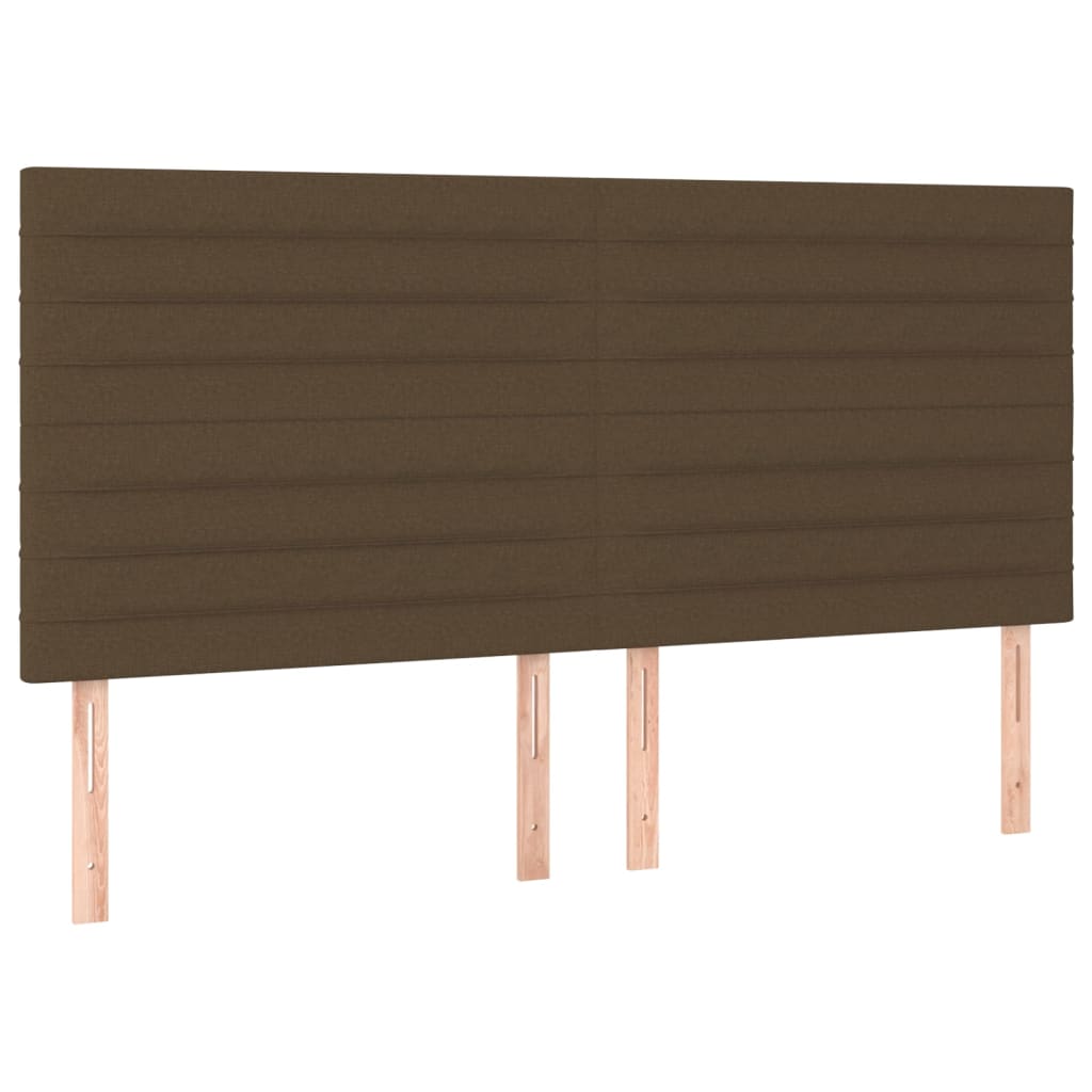 Kopfteil Dunkelbraun 180x5x118/128 cm Stoff