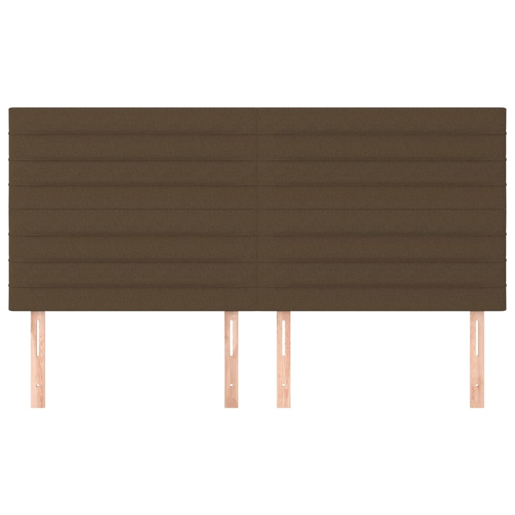 Kopfteil Dunkelbraun 180x5x118/128 cm Stoff