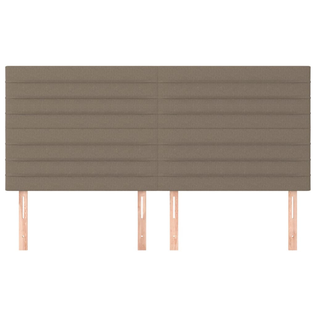 Kopfteil Taupe 180x5x118/128 cm Stoff