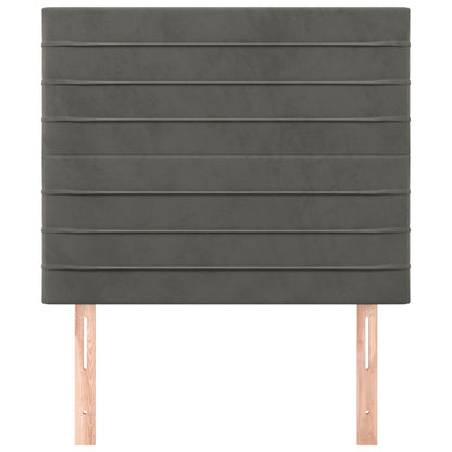 Kopfteil Dunkelgrau 80 x 5 x 118/128 cm Samt