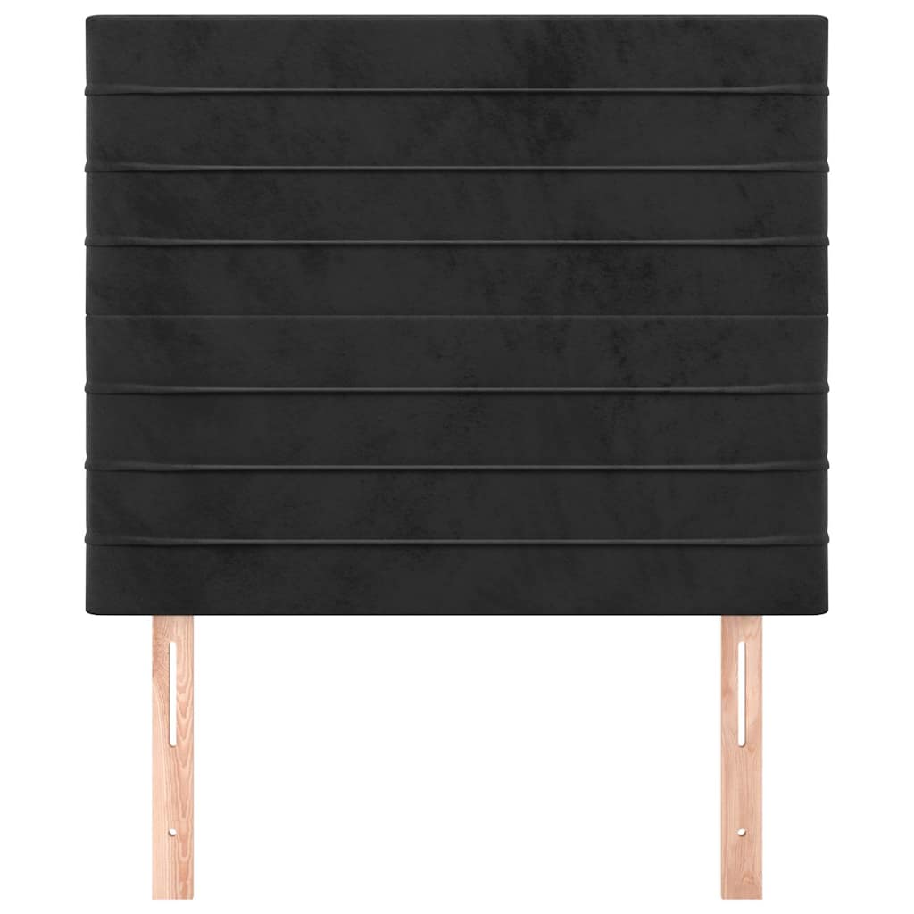 Kopfteil Schwarz 80x5x118/128 cm Samt