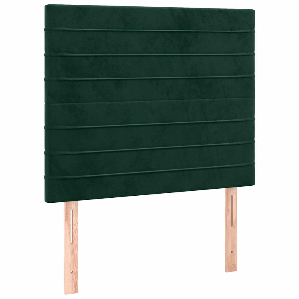 Kopfteil Dunkelgrün 80x5x118/128 cm Samt