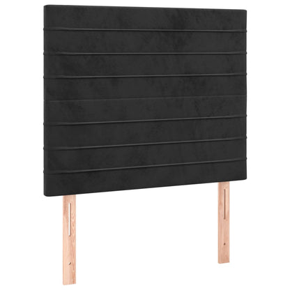 Kopfteil Schwarz 90x5x118/128 cm Samt