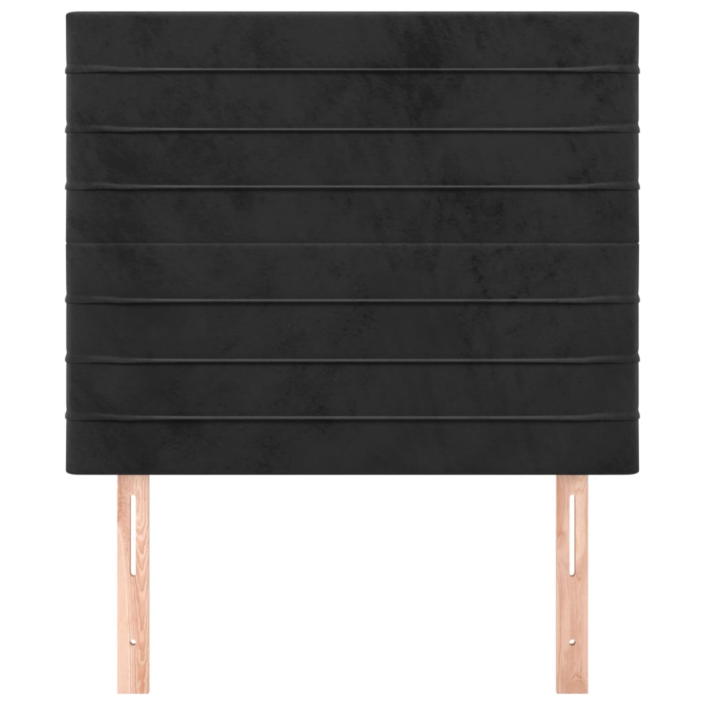 Kopfteil Schwarz 90x5x118/128 cm Samt