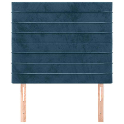 Kopfteil Dunkelblau 90x5x118/128 cm Samt