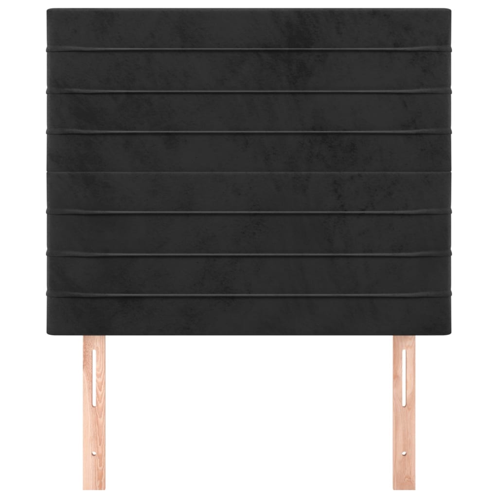 Kopfteil Schwarz 100x5x118/128 cm Samt