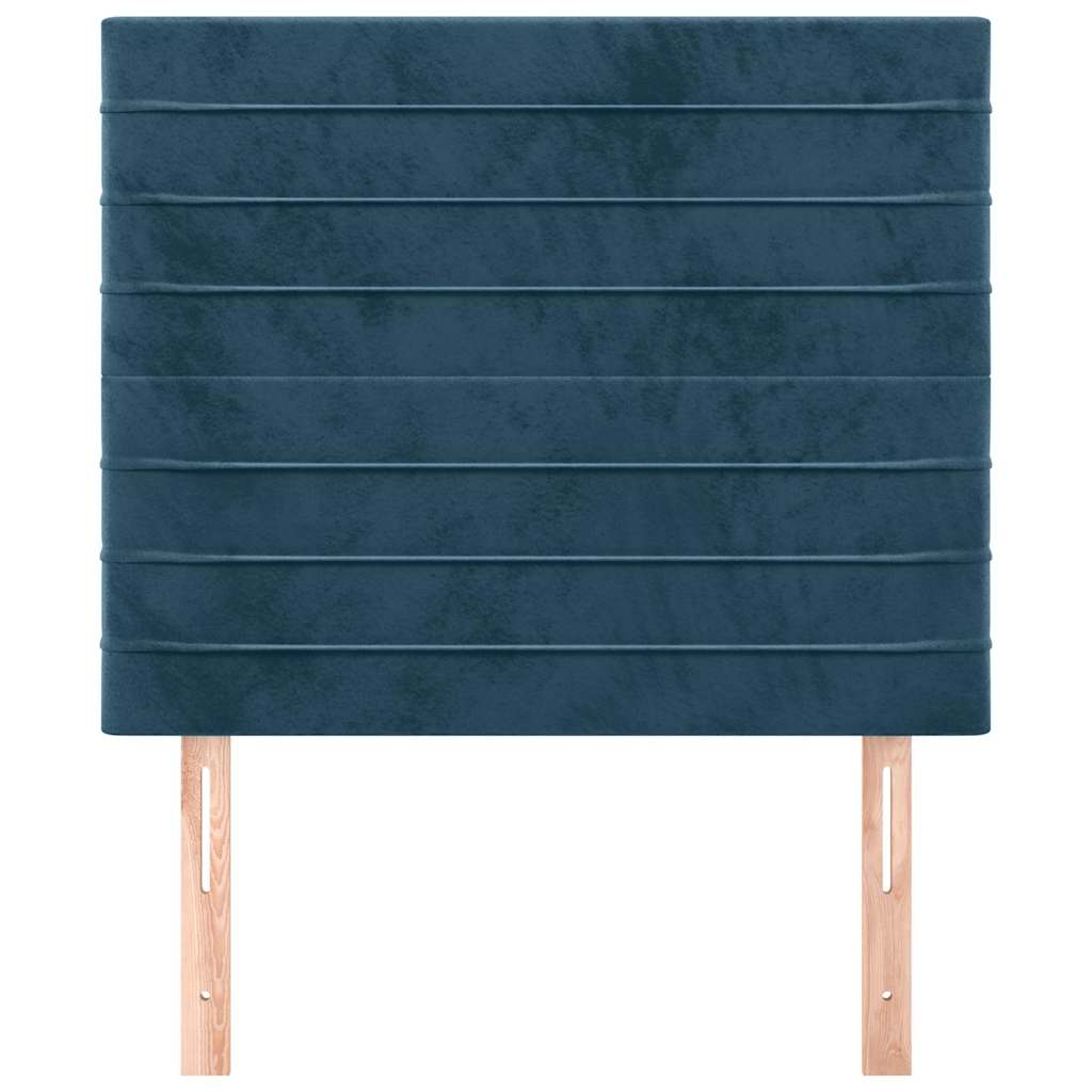 Kopfteil Dunkelblau 100x5x118/128 cm Samt