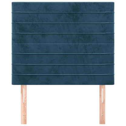 Kopfteil Dunkelblau 100x5x118/128 cm Samt