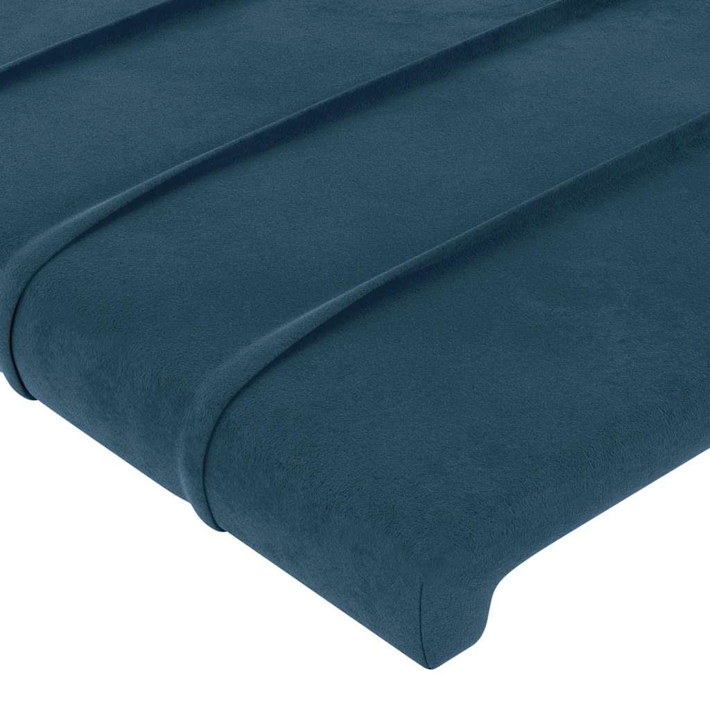 Kopfteil Dunkelblau 100x5x118/128 cm Samt