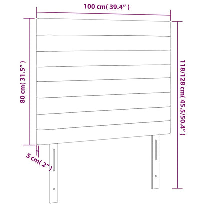 Kopfteil Dunkelblau 100x5x118/128 cm Samt