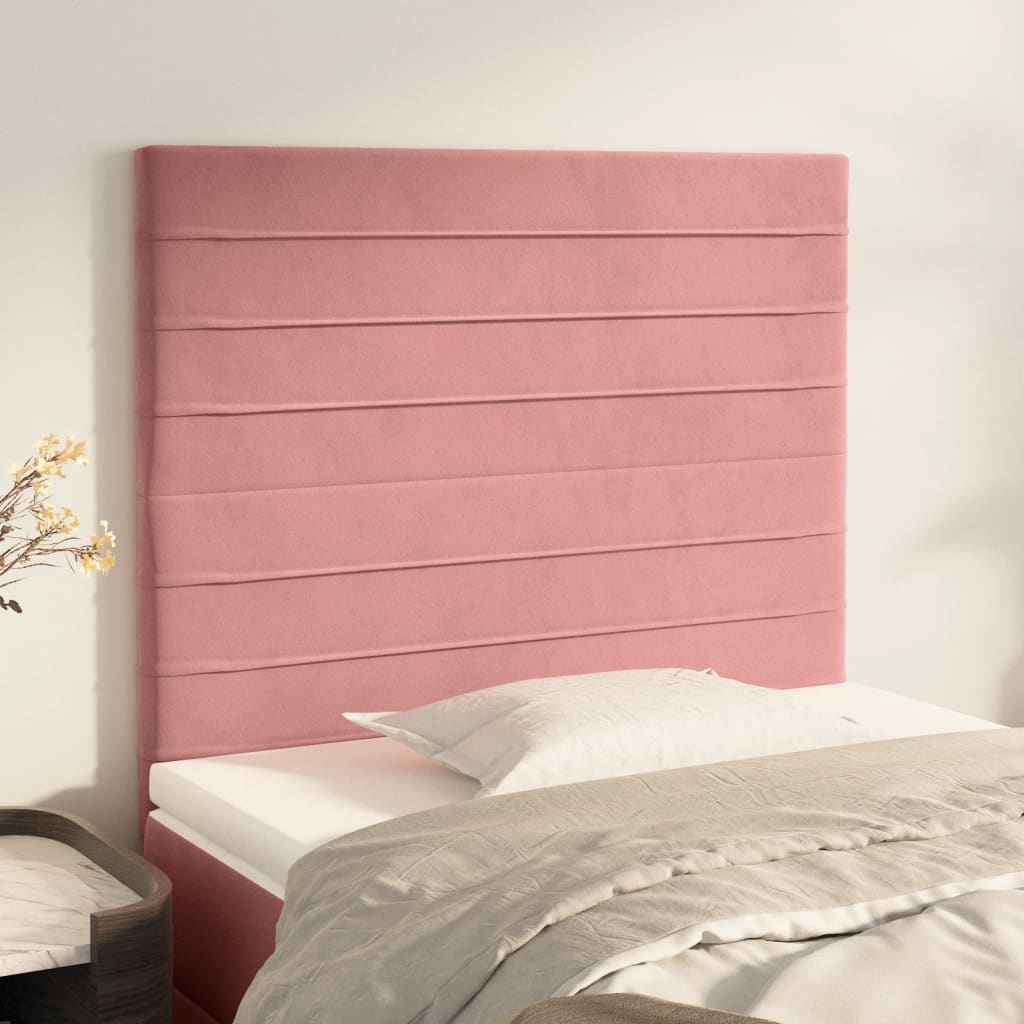 Kopfteil Rosa 100 x 5 x 118/128 cm Samt