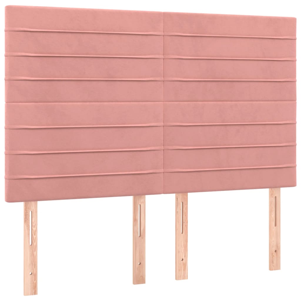 Kopfteil Rosa 144x5x118/128 cm Samt