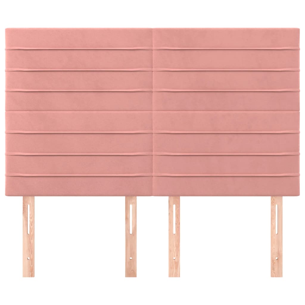Kopfteil Rosa 144x5x118/128 cm Samt