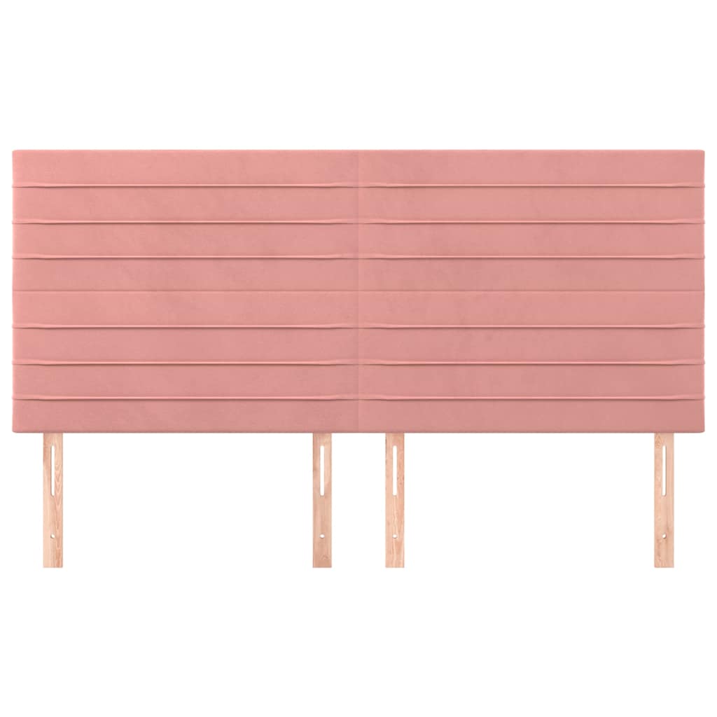 Kopfteil Rosa 160 x 5 x 118/128 cm Samt