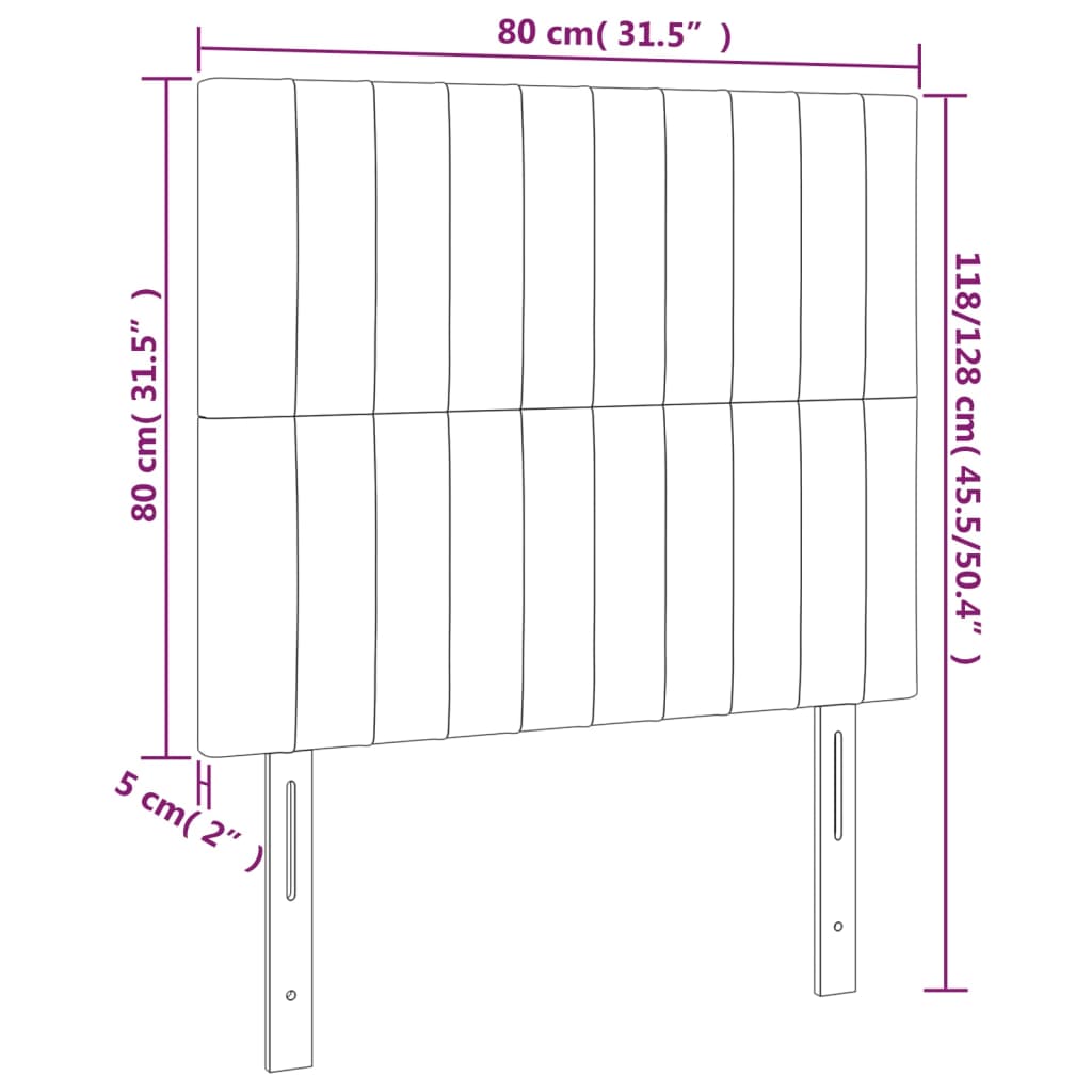 Kopfteil Hellgrau 80x5x118/128 cm Stoff