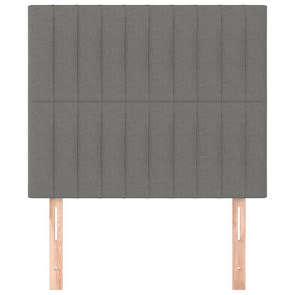 Kopfteil Dunkelgrau 80 x 5 x 118/128 cm Stoff