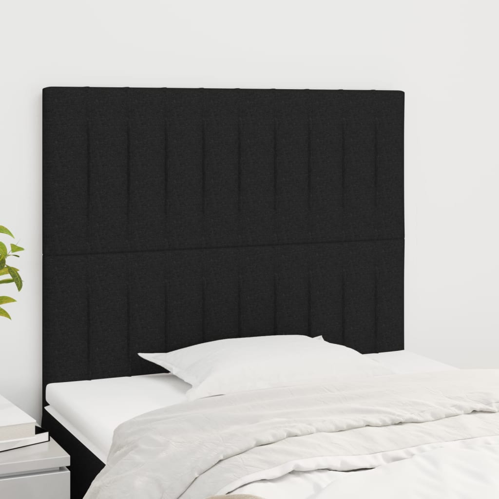Kopfteil Schwarz 80x5x118/128 cm Stoff