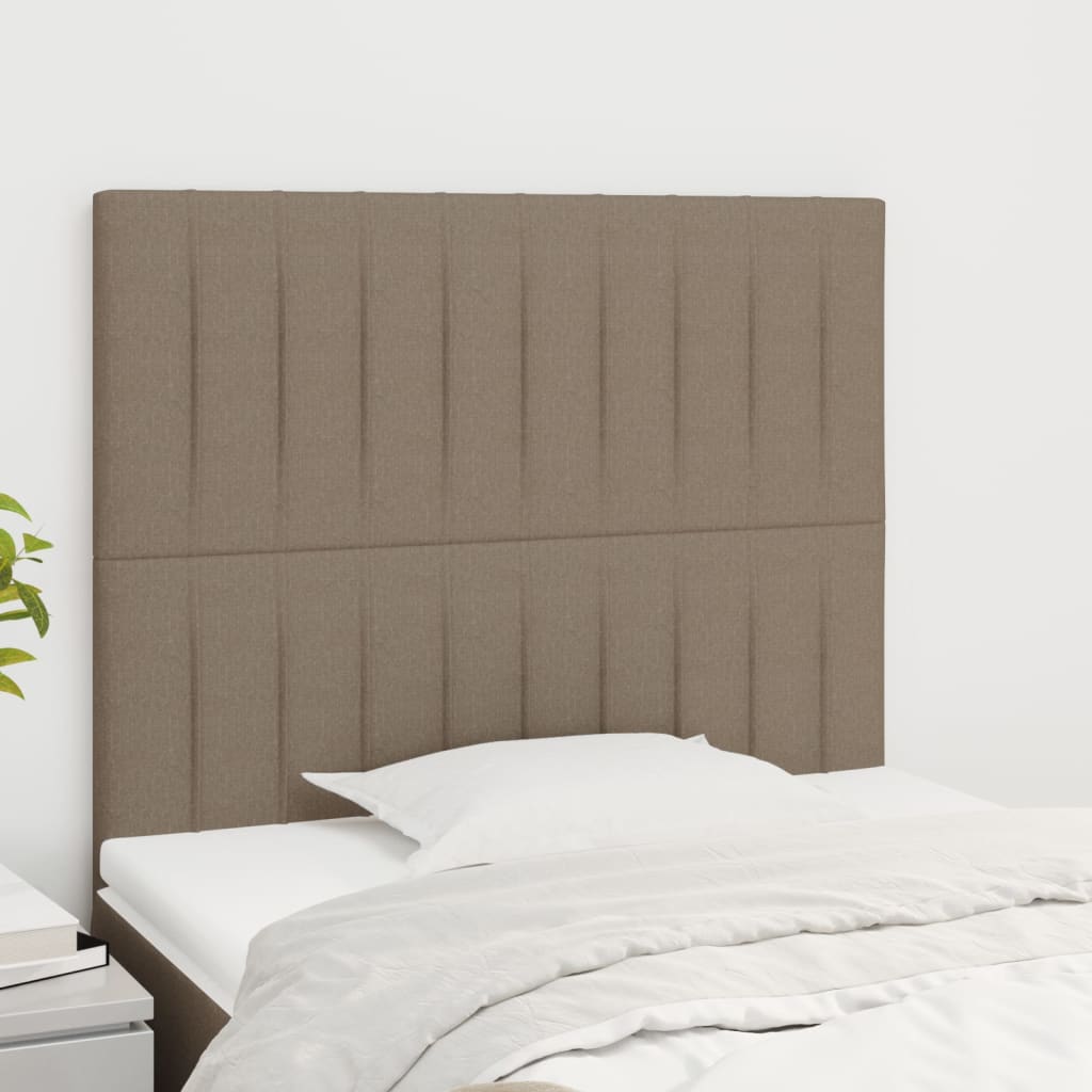 Kopfteil Taupe 80x5x118/128 cm Stoff