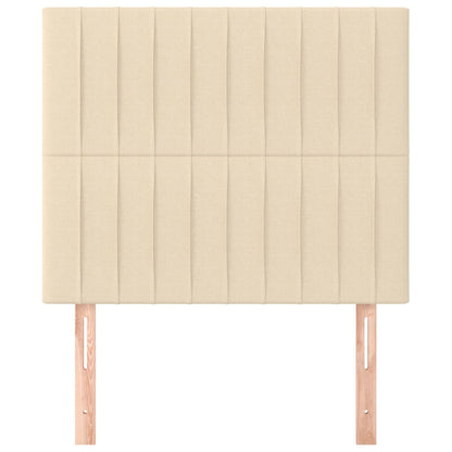 Kopfteil Creme 80x5x118/128 cm Stoff