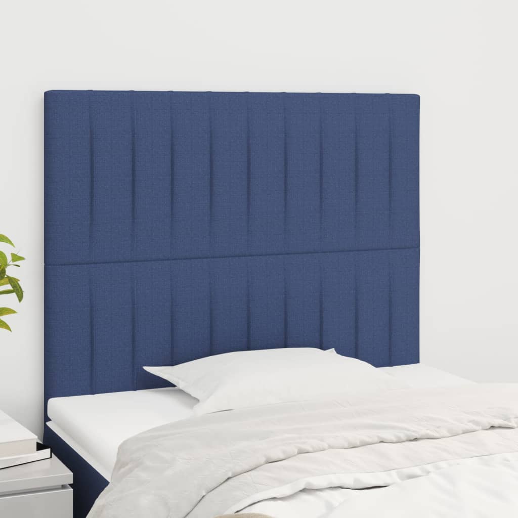 Kopfteil Blau 80x5x118/128 cm Stoff