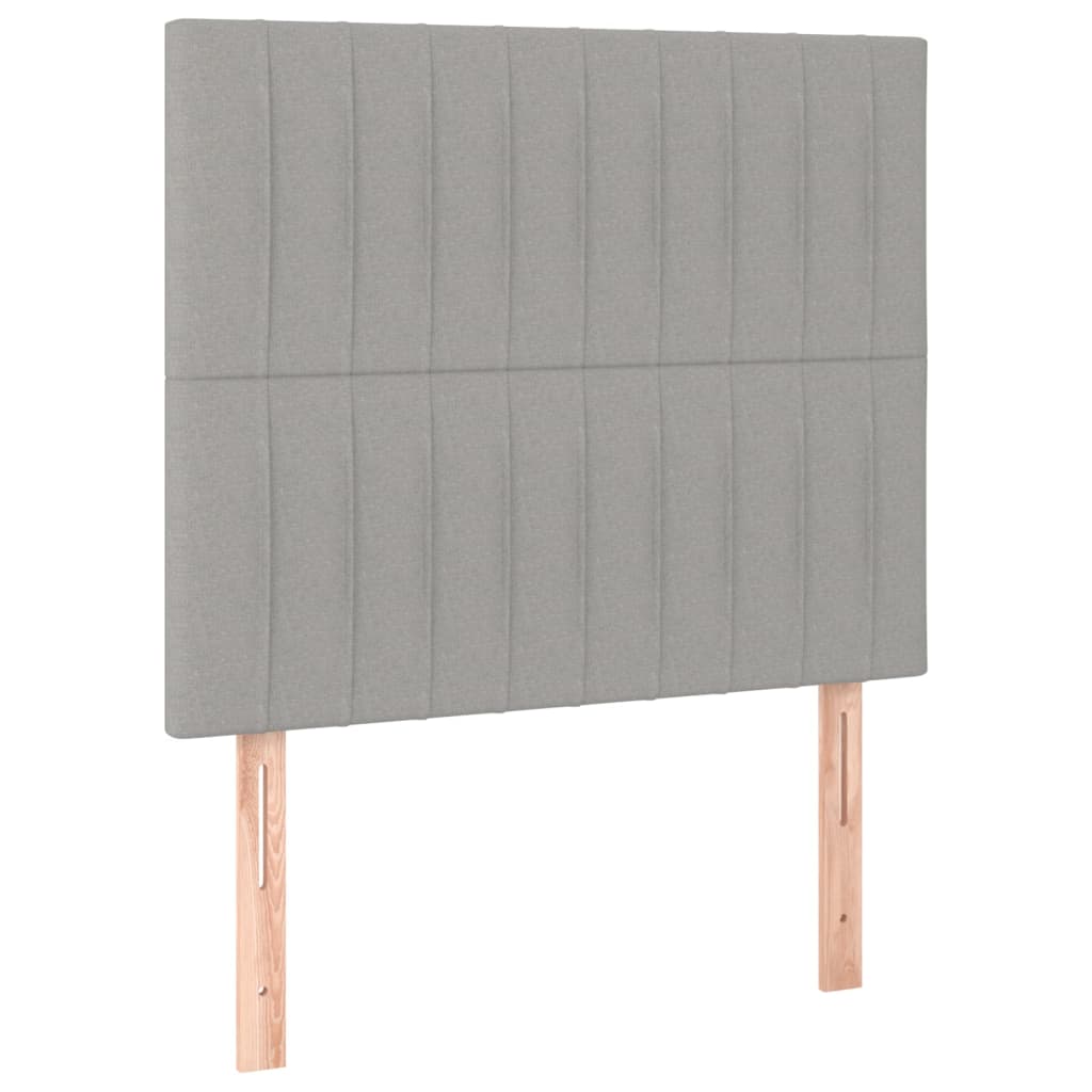 Kopfteil Hellgrau 90x5x118/128 cm Stoff