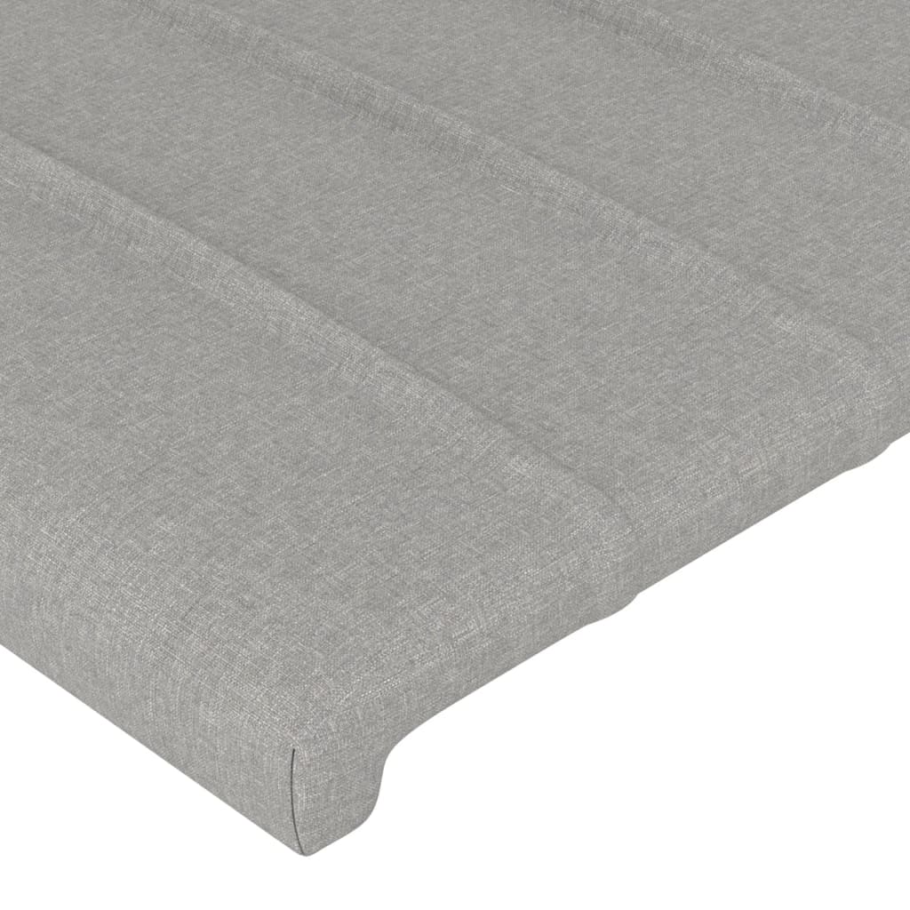 Kopfteil Hellgrau 90x5x118/128 cm Stoff