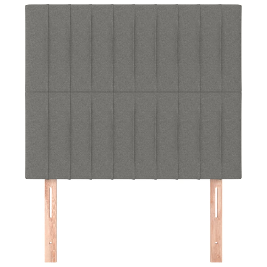 Kopfteil Dunkelgrau 90 x 5 x 118/128 cm Stoff
