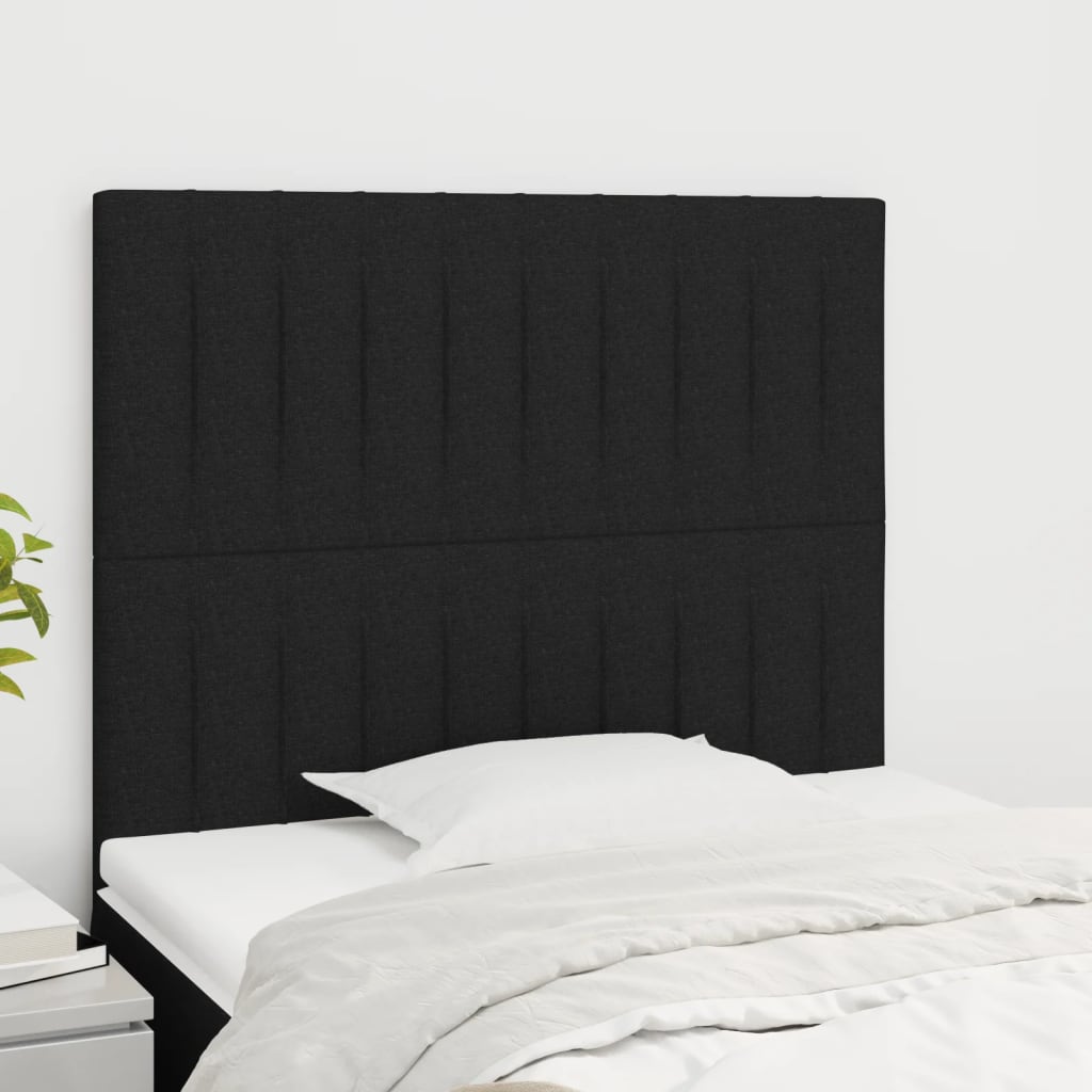 Kopfteil Schwarz 90x5x118/128 cm Stoff
