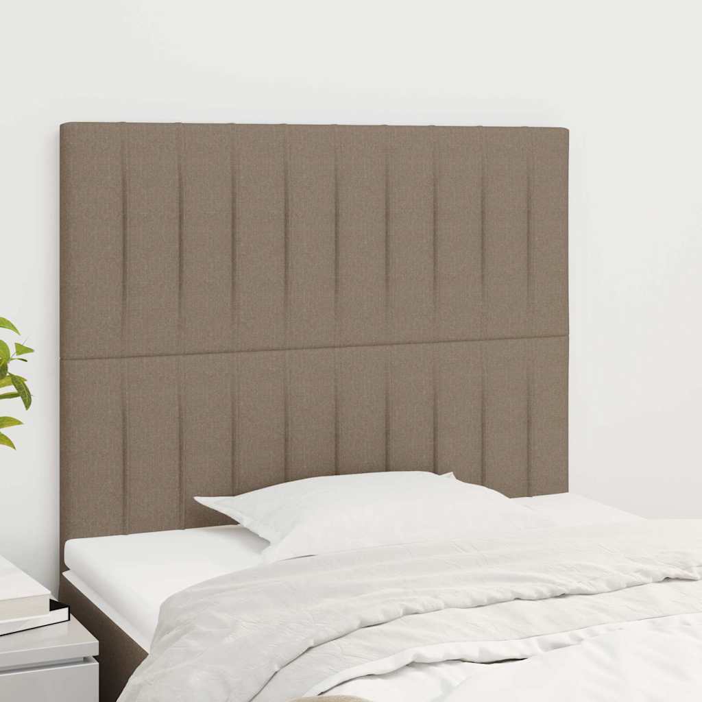 Kopfteil Taupe 90x5x118/128 cm Stoff