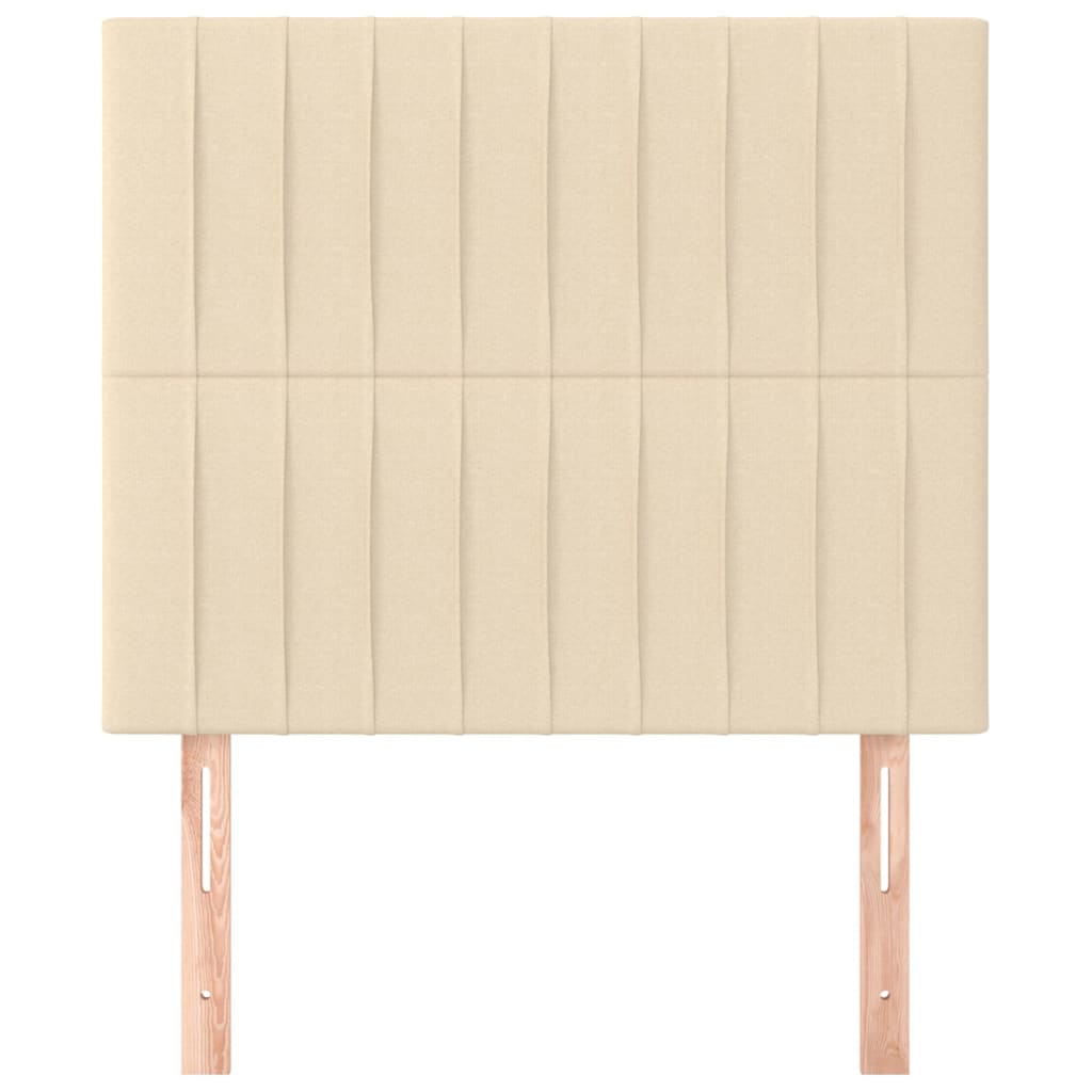 Kopfteil Creme 90x5x118/128 cm Stoff