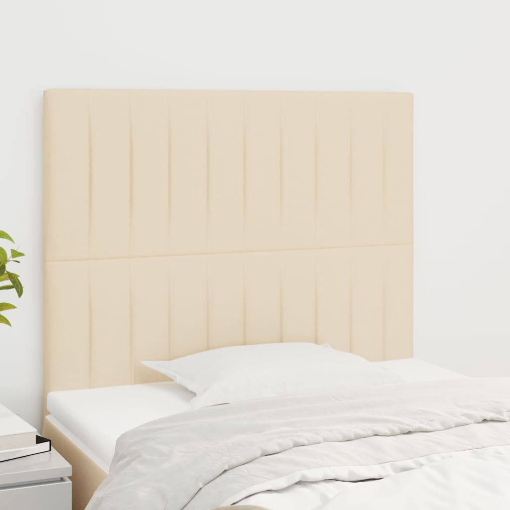 Kopfteil Creme 90x5x118/128 cm Stoff