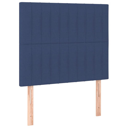 Kopfteil Blau 90x5x118/128 cm Stoff