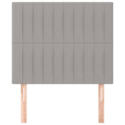 Kopfteil Hellgrau 100 x 5 x 118/128 cm Stoff