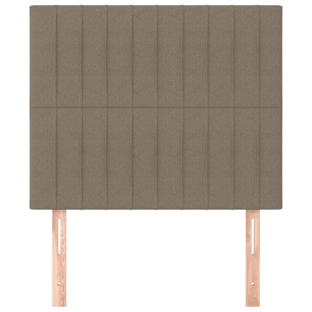 Kopfteil Taupe 100x5x118/128 cm Stoff