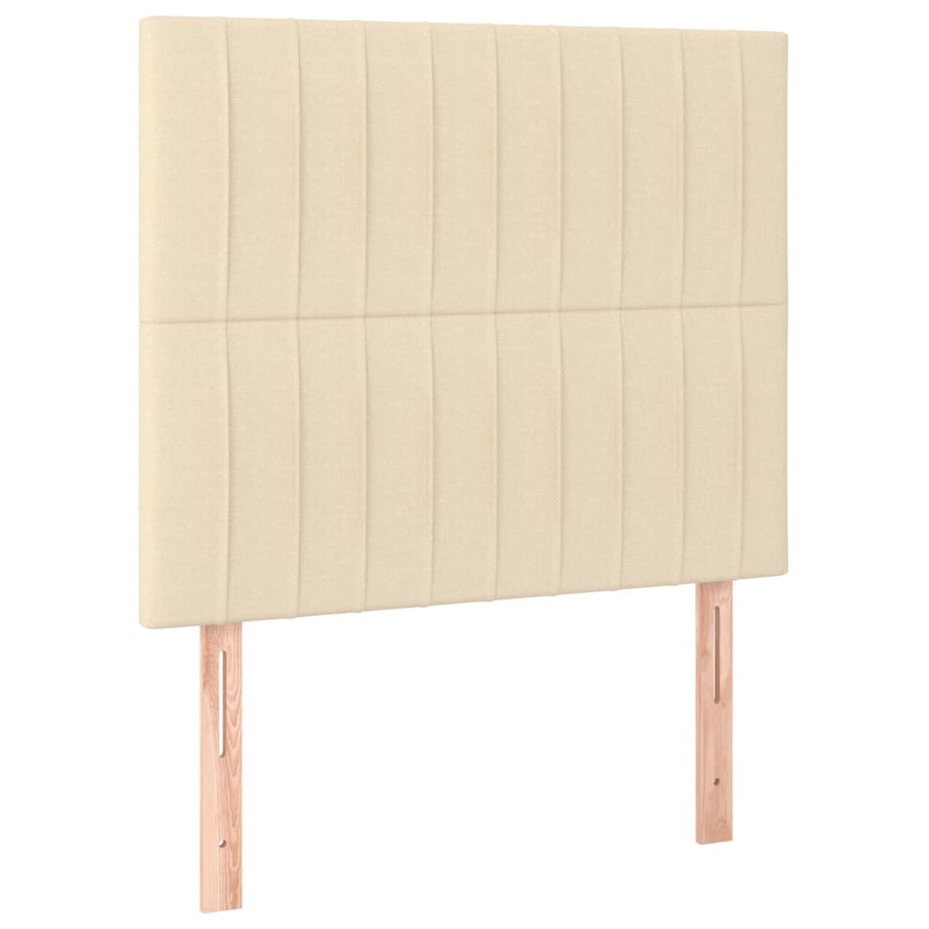 Kopfteil Creme 100x5x118/128 cm Stoff