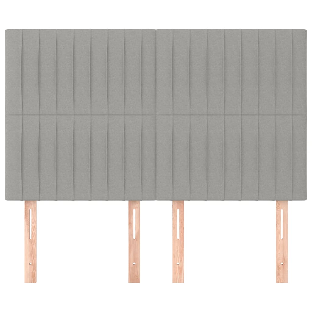 Kopfteil Hellgrau 144x5x118/128 cm Stoff