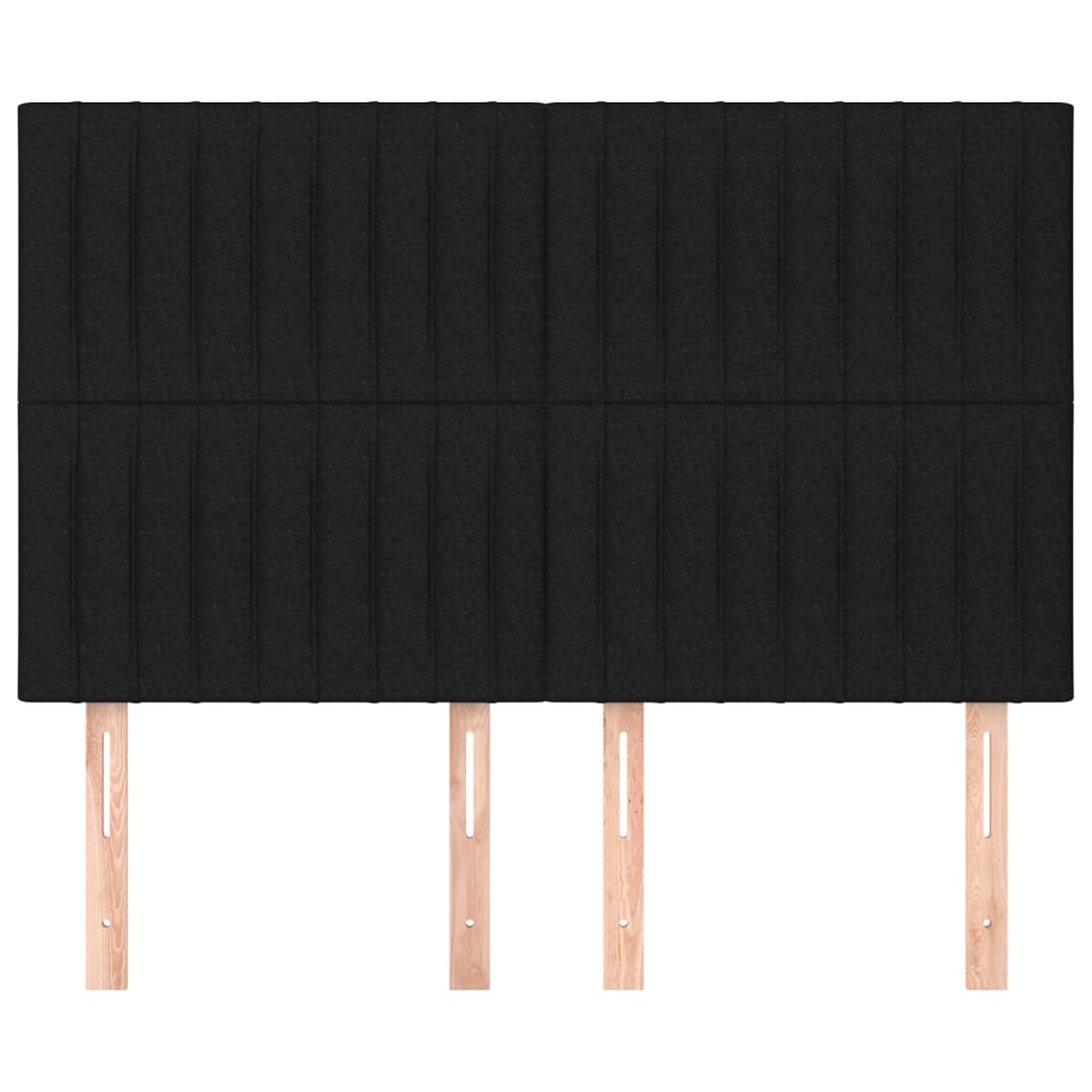 Kopfteil Schwarz 144x5x118/128 cm Stoff