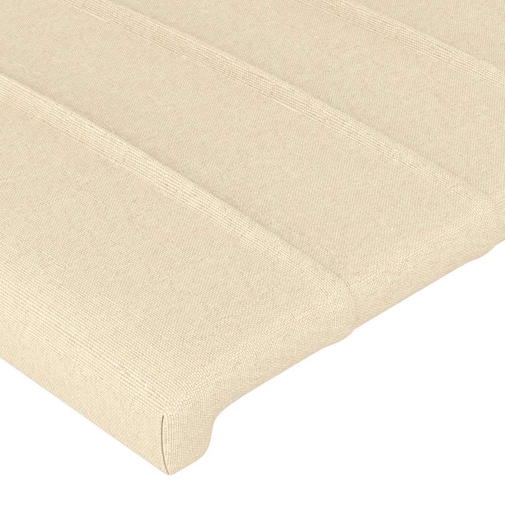 Kopfteil Creme 144x5x118/128 cm Stoff