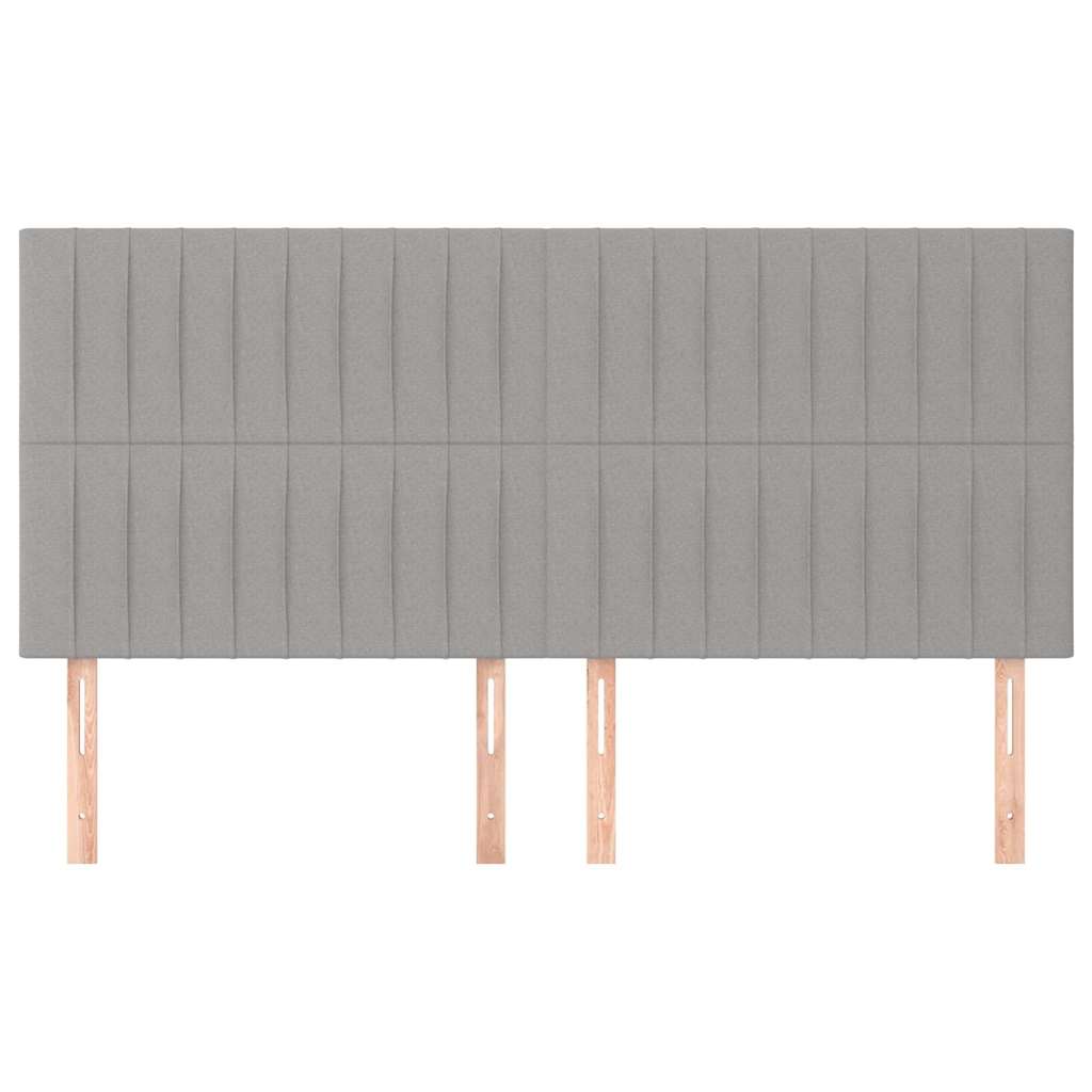 Kopfteil Hellgrau 160 x 5 x 118/128 cm Stoff