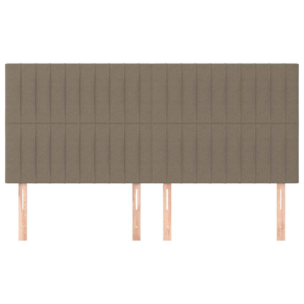 Kopfteil Taupe 180x5x118/128 cm Stoff